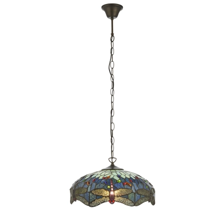Lampa wisząca witrażowa wielokolorowa 11219560W z serii Tiffany