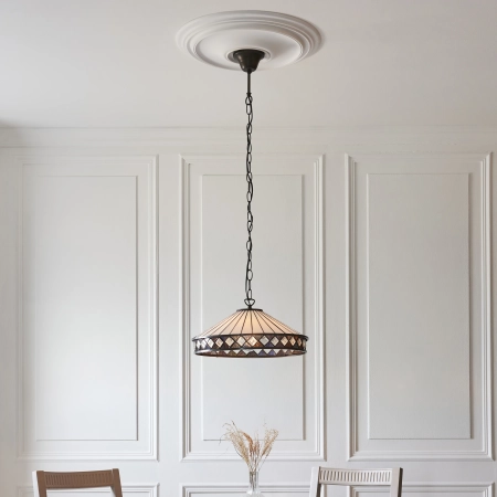 Lampa wisząca witrażowa kolorowa 11219660W z serii Tiffany