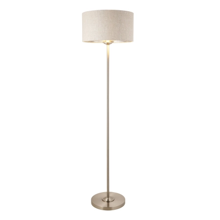 Lampa podłogowa chromowana z lnianym abażurem 150cm 112232 z serii Highclere - Endon Lighting