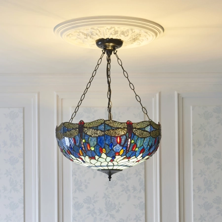 Lampa wisząca witrażowa Tiffany 1122503 z serii Interiors 1900