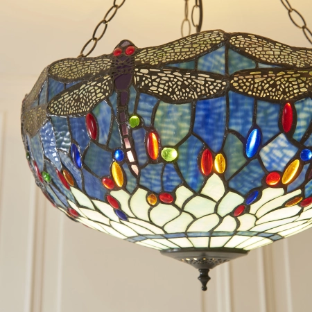 Lampa wisząca witrażowa Tiffany 1122503 z serii Interiors 1900