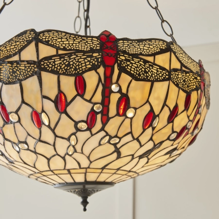Lampa wisząca witrażowa Tiffany 1122513 z serii Interiors 1900