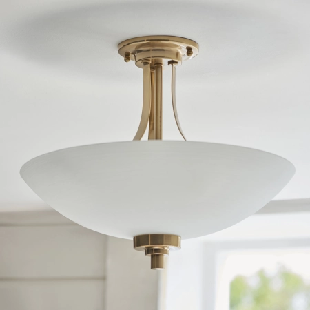 Plafon mosiężny szklany 3-punktowy 112438 z serii WELLES - Endon Lighting