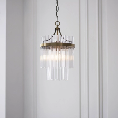 Lampa wisząca mosiężna szklana 1-punktowa 112572 z serii Marietta - Endon Lighting