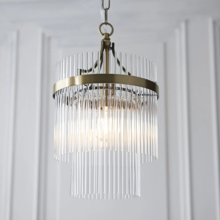 Lampa wisząca mosiężna szklana 1-punktowa 112572 z serii Marietta - Endon Lighting