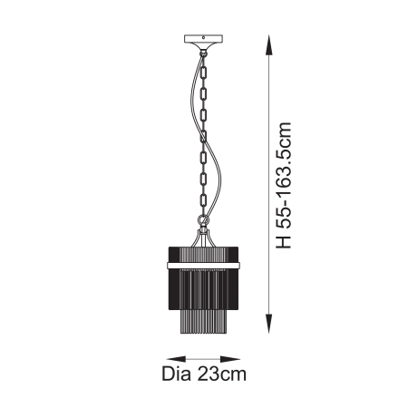 Lampa wisząca mosiężna szklana 1-punktowa 112572 z serii Marietta - Endon Lighting