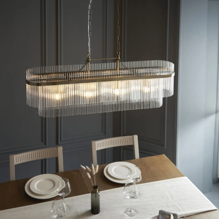 Lampa wisząca mosiężna szklana 4-punktowa 112573 z serii Marietta - Endon Lighting