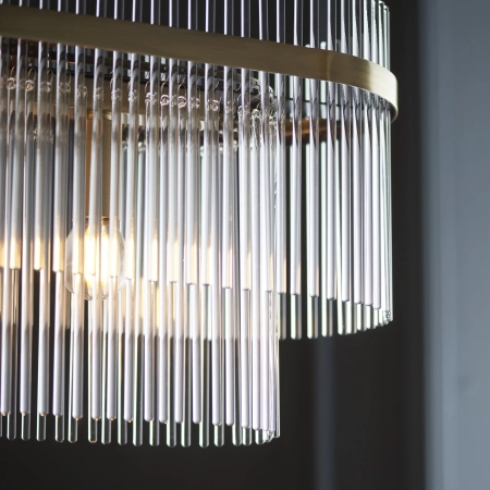 Lampa wisząca mosiężna szklana 4-punktowa 112573 z serii Marietta - Endon Lighting