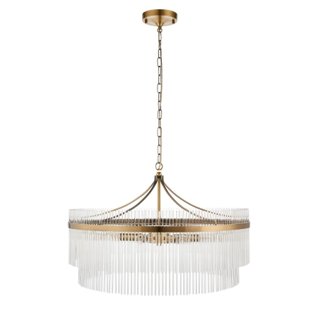 Lampa wisząca mosiężna szklana 7-punktowa 112574 z serii Marietta Grand - Endon Lighting