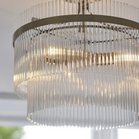 Lampa sufitowa mosiężna szklana 3-punktowa 112575 z serii Marietta - Endon Lighting