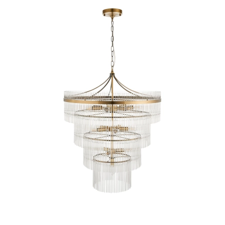Żyrandol mosiężny kaskadowy szklany 16-punktowy 112576 z serii Marietta - Endon Lighting