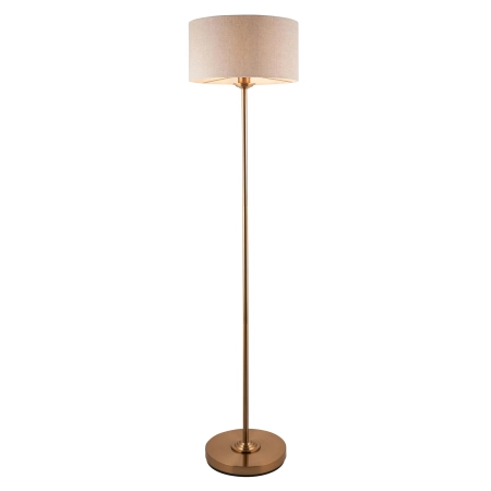Lampa podłogowa mosiężna z beżowym abażurem 113461 z serii Highclere - Endon Lighting