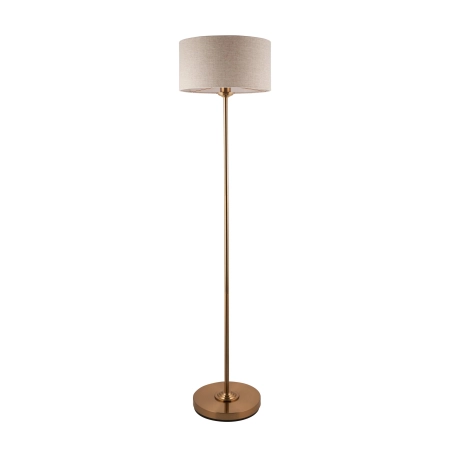 Lampa podłogowa mosiężna z beżowym abażurem 113461 z serii Highclere - Endon Lighting