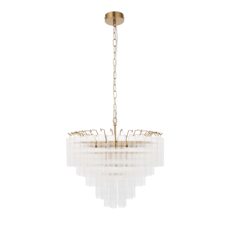 Żyrandol mosiężny szklany 12-punktowy 114199 z serii Toulouse - Endon Lighting