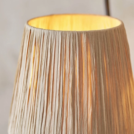 Lampa podłogowa czarna metalowa z trzema abażurami z rafii 114221 z serii Wriggle - Endon Lighting
