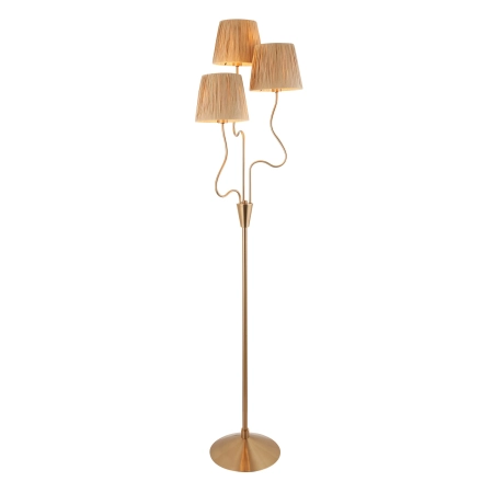 Lampa podłogowa mosiężna 3-punktowa z rafii 114222 z serii Wriggle - Endon Lighting