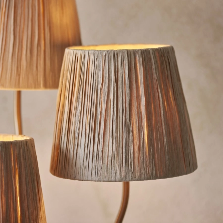 Lampa podłogowa mosiężna 3-punktowa z rafii 114222 z serii Wriggle - Endon Lighting