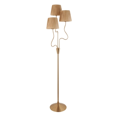 Lampa podłogowa mosiężna 3-punktowa z rafii 114222 z serii Wriggle - Endon Lighting