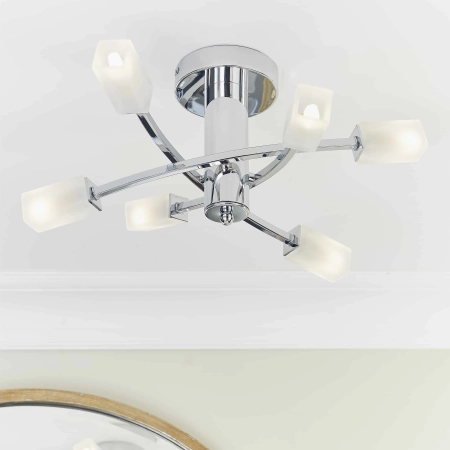 Lampa sufitowa chromowana 6-punktowa 146-6CH z serii HAVANA - Endon Lighting