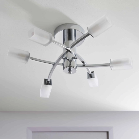 Lampa sufitowa chromowana 6-punktowa 146-6CH z serii HAVANA - Endon Lighting