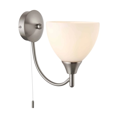 Kinkiet metalowy srebrny z włącznikiem sznurkowym 1805-1SC z serii ALTON - Endon Lighting