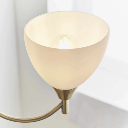 Lampa wisząca mosiężna 3-punktowa z białymi kloszami 1805-3AN z serii Alton - Endon Lighting