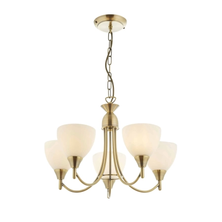 Lampa wisząca mosiężna 5-punktowa 1805-5AN z serii Alton - Endon Lighting