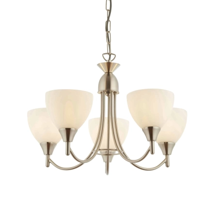Żyrandol metalowy srebrny 5-punktowy 1805-5SC z serii Alton - Endon Lighting