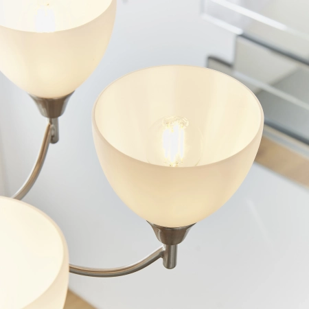 Żyrandol metalowy srebrny 5-punktowy 1805-5SC z serii Alton - Endon Lighting