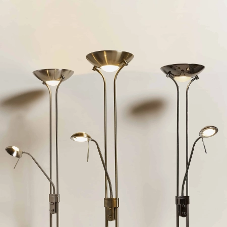 Lampa podłogowa metalowa czarna z ramieniem ROME-BC z serii ROME - Endon Lighting
