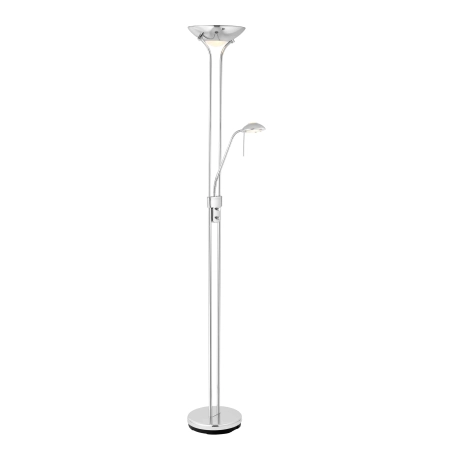 Lampa podłogowa metalowa srebrna z czytnikiem ROME-CH z serii ROME - Endon Lighting