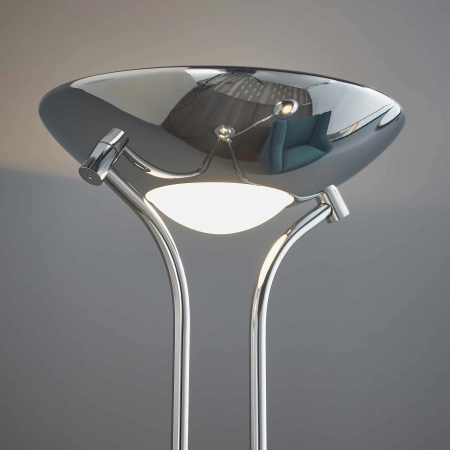 Lampa podłogowa metalowa srebrna z czytnikiem ROME-CH z serii ROME - Endon Lighting