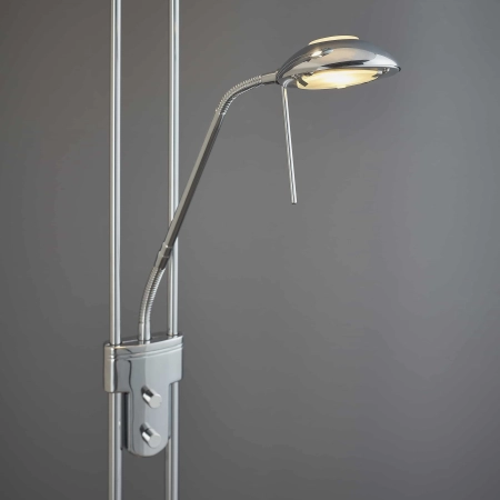 Lampa podłogowa metalowa srebrna z czytnikiem ROME-CH z serii ROME - Endon Lighting