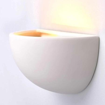 Kinkiet ścienny ceramiczny biały półokrągły UG-WB-A z serii PRIDE - Endon Lighting