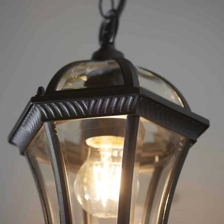Lampa wisząca zewnętrzna czarna metalowa IP44 YG-3503 z serii DRAYTON - Endon Lighting