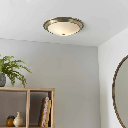 Plafon okrągły mosiężny 43cm 2-punktowy 91121 z serii ATLAS - Endon Lighting