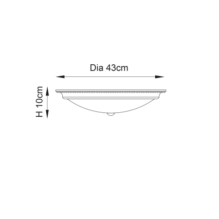 Plafon okrągły mosiężny 43cm 2-punktowy 91121 z serii ATLAS - Endon Lighting