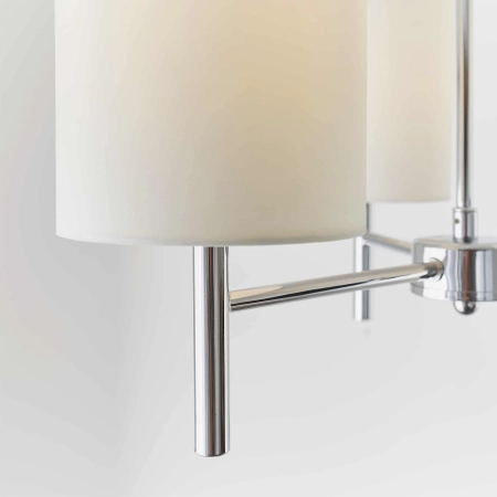 Lampa sufitowa 3-punktowa chromowana z białymi abażurami BRIO-3CH z serii BRIO - Endon Lighting