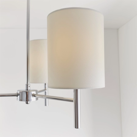Lampa sufitowa 3-punktowa chromowana z białymi abażurami BRIO-3CH z serii BRIO - Endon Lighting