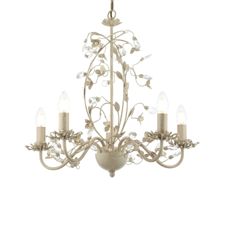 Żyrandol metalowy kremowy 5-punktowy LULLABY-5CR z serii LULLABY - Endon Lighting