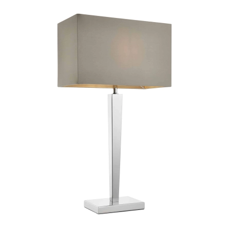 Lampa stołowa metalowa srebrna z szarym kloszem MORETO z serii MORETO - Endon Lighting
