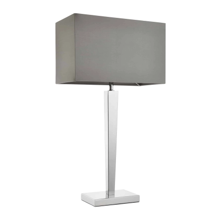 Lampa stołowa metalowa srebrna z szarym kloszem MORETO z serii MORETO - Endon Lighting