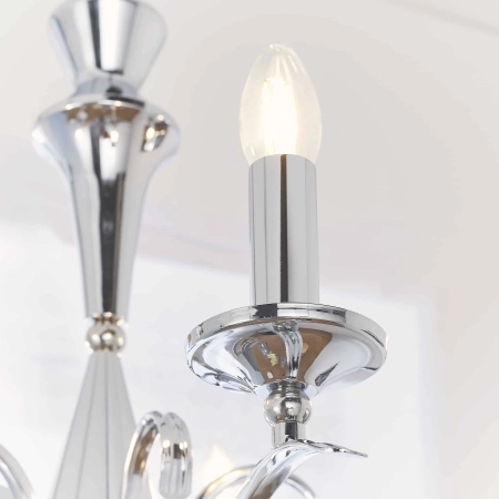 Lampa wisząca metalowa srebrna 5-punktowa KORA-5CH z serii Kora - Endon Lighting