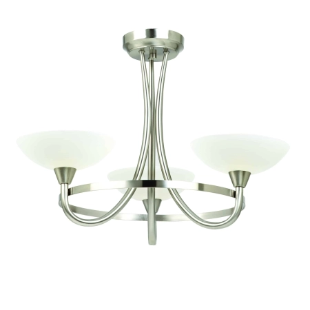 Lampa sufitowa metalowa srebrna 3-punktowa CAGNEY-3SC z serii Cagney - Endon Lighting