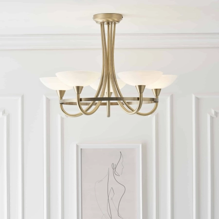 Lampa sufitowa złota metalowa 5-punktowa CAGNEY-5AB z serii CAGNEY - Endon Lighting