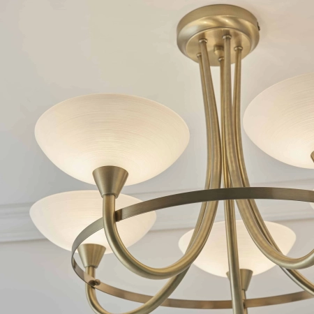 Lampa sufitowa złota metalowa 5-punktowa CAGNEY-5AB z serii CAGNEY - Endon Lighting