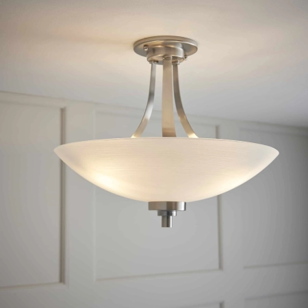 Lampa sufitowa metalowa biało-srebrna 3-punktowa WELLES-3SC z serii WELLES - Endon Lighting