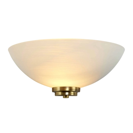 Kinkiet ścienny półokrągły biały mosiężny WELLES-1WBAB z serii Welles - Endon Lighting