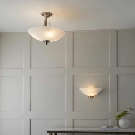 Kinkiet ścienny półokrągły biały mosiężny WELLES-1WBAB z serii Welles - Endon Lighting