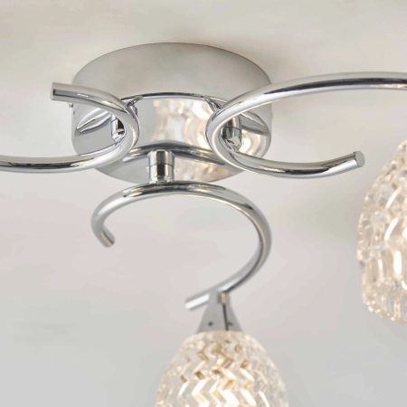 Lampa sufitowa chromowana 3-punktowa szklana BOYER-3CH z serii BOYER - Endon Lighting